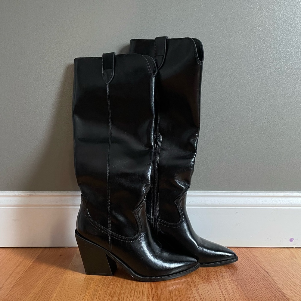 STEVEN by Steve Madden Black Boots